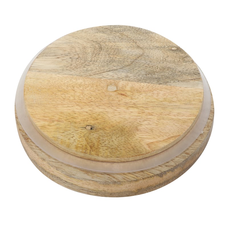 Multi Colored Wood Ombre Living Room Decorative Jars with Wood Lid (Set of 2) - S/2 5.25", 7"H