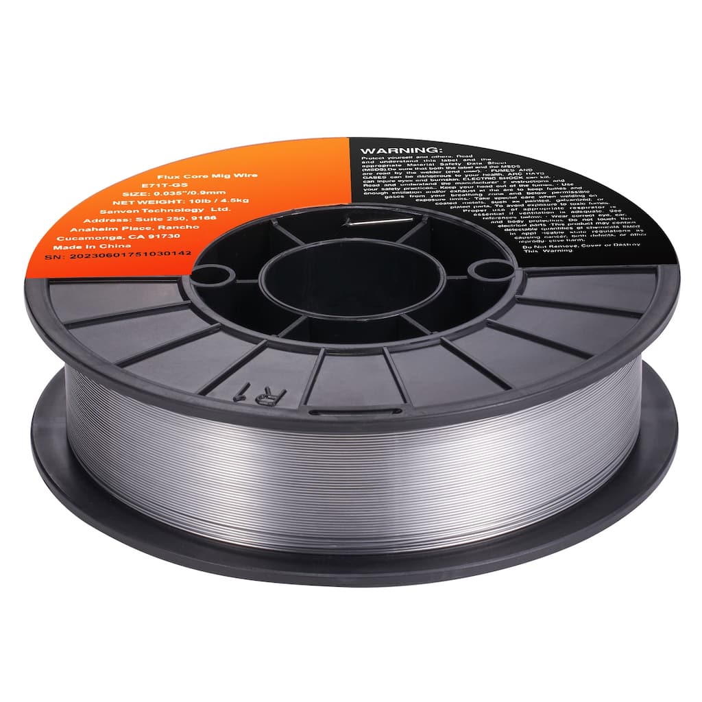 Flux Core Welding Wire, E71T-GS 0.035-inch 10LBS, Gasless Mild Steel MIG Welding Wire