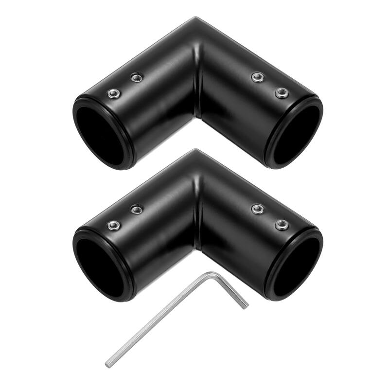 2pcs Corner Curtain Rod Connector 90 Degree for Curtain Rods