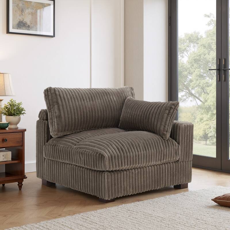 Plush Faux Fur Accent Sofa Chair