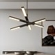 preview thumbnail 3 of 33, Modern Tiered Linear Sputnik Chandelier Warm Light 3000K Integrated LED Chandelier 6-Light