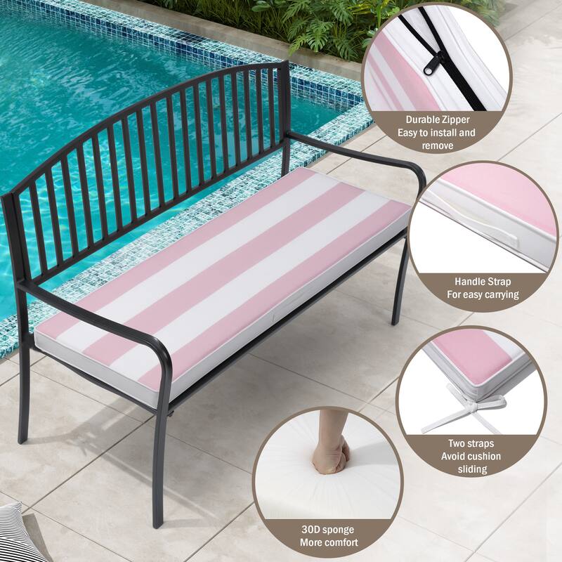Pellebant Outdoor Settee Bench Cushion for Patio Swing Loveseat - 1PC