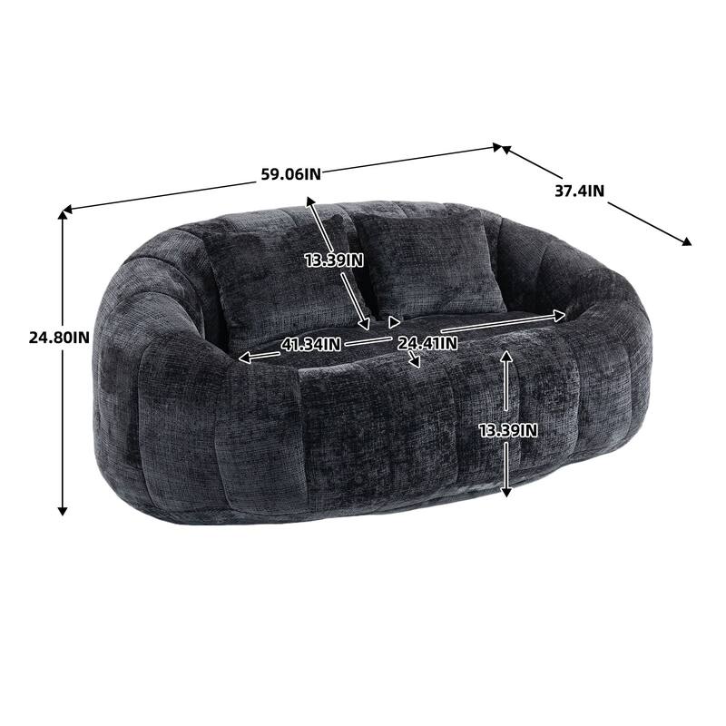 59.06'' Lazy Sofa Durable Comfort Lounger High Back