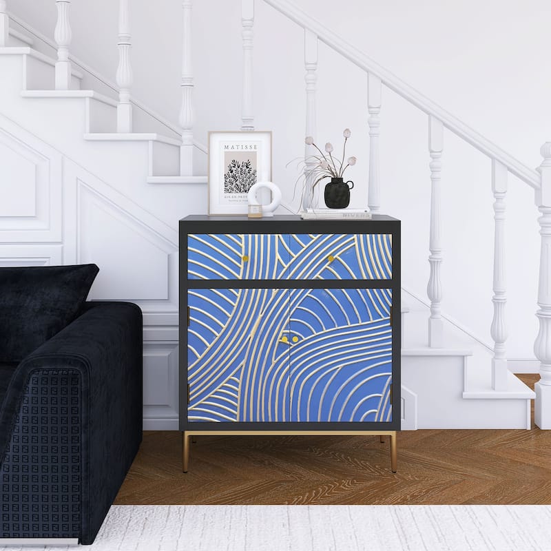 Accent Cabinet with 2 Doors,1 Drawer and Adjustable Shelf