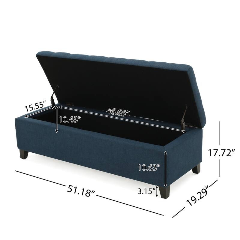 Upholstered Storage Ottoman Bench for Bedroom, Entryway & Foot Rest
