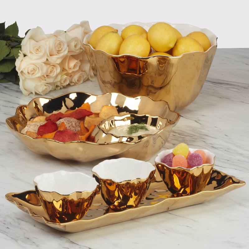 Certified International Gold Coast Rectangular Platter 16" x 10" - 16" x 12"