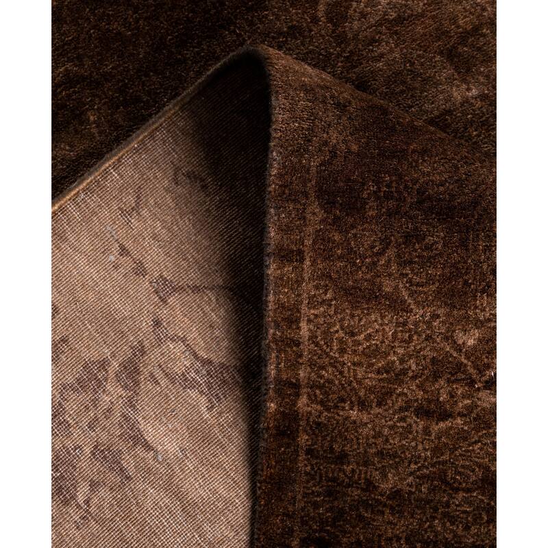 Overdyed One-of-a-Kind Hand-Knotted Runner Rug - Brown - 2' 8" x 11' 9"