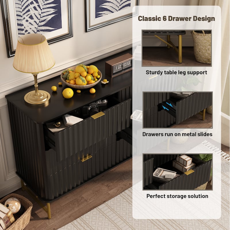 Clihome Modern MDF 6 - Drawer Accent Chest