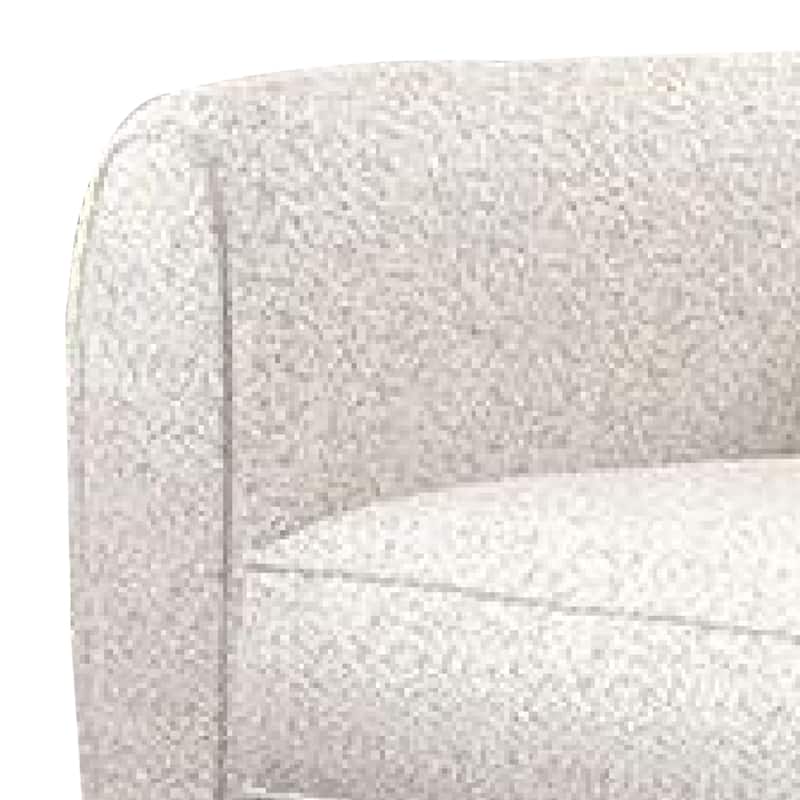 Dly Loveseat, Off White Boucle Seat, Welt Trim, 68 Inch Tuxedo Style