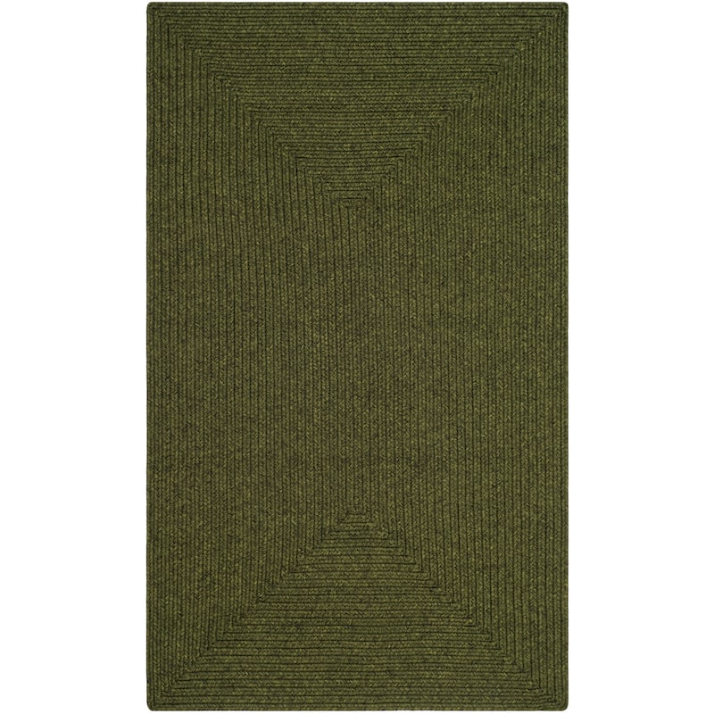 SAFAVIEH Handmade Braided Country Casual Lavada Rug - 3' x 5' - Green - Rectangle