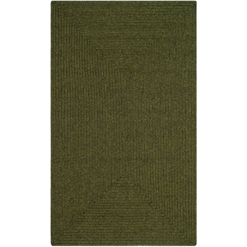 SAFAVIEH Handmade Braided Country Casual Lavada Rug - 2'6" x 5' Runner - Green