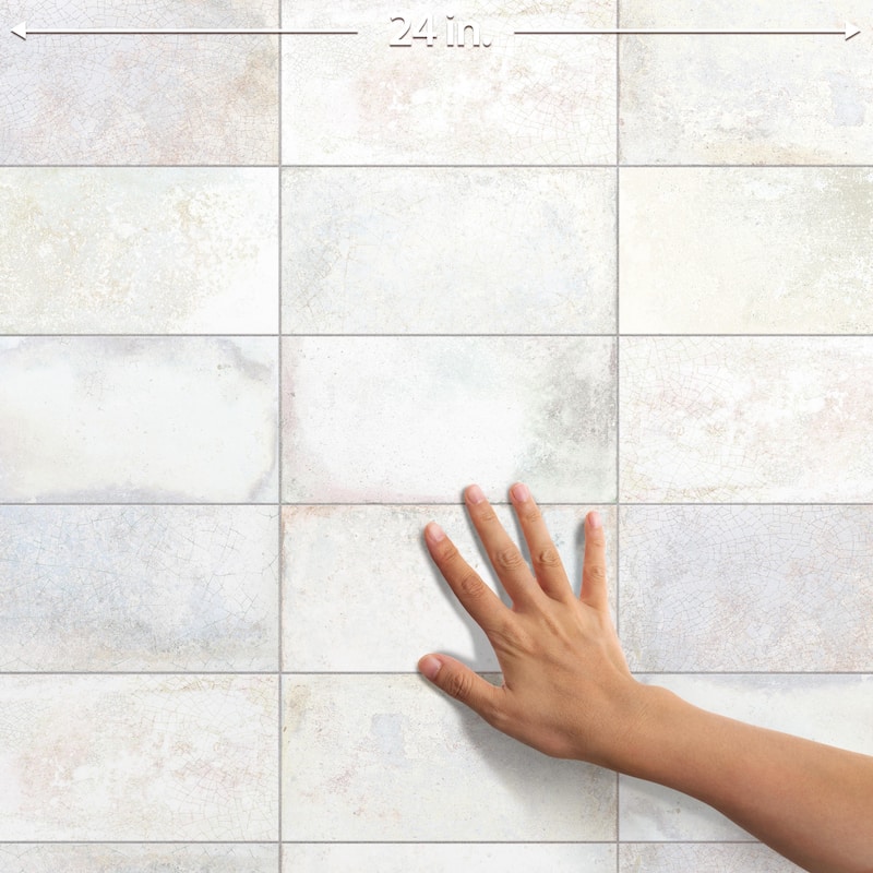 Merola Tile Atelier Oyster White 4-1/2" x 9-1/8" Porcelain Floor and Wall Tile