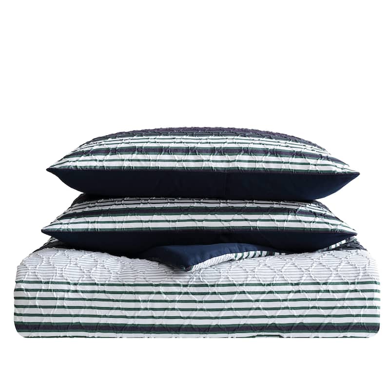 Nautica Lakefront Reversible Navy Comforter Bonus Set