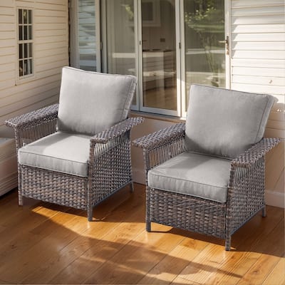 Outside Wicker Chair Conversation Set
