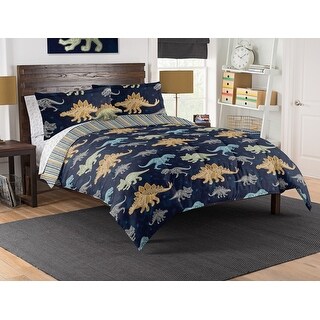 Dino Discovery 8-piece Full Bed In A Bag with Decorative Pillow