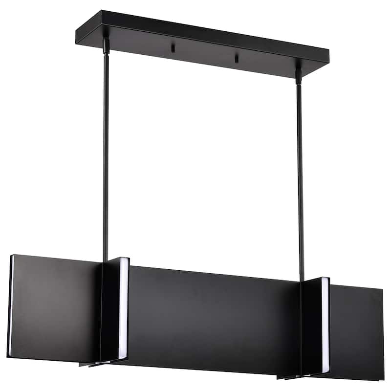 Blaine 38 Inch LED Island Pendant Matte Black Acrylic Lens - Matte Black - Matte Black