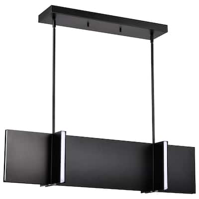 Blaine 38 Inch LED Island Pendant Matte Black Acrylic Lens - Matte Black