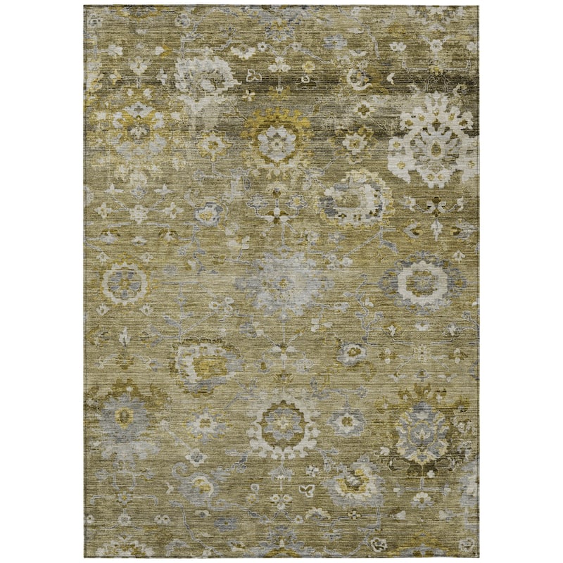 HomeRoots Floral Traditional Rectangle Outdoor Rug