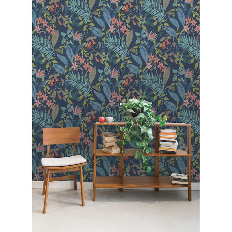 NuWallpaper Jesinda Cobalt Peel and Stick Wallpaper