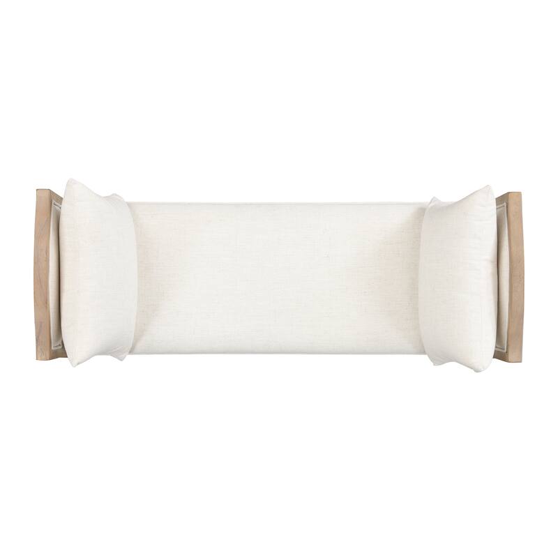 Christopher Knight Home - Elora Upholstered Bench with Turned Legs and Side Cushions