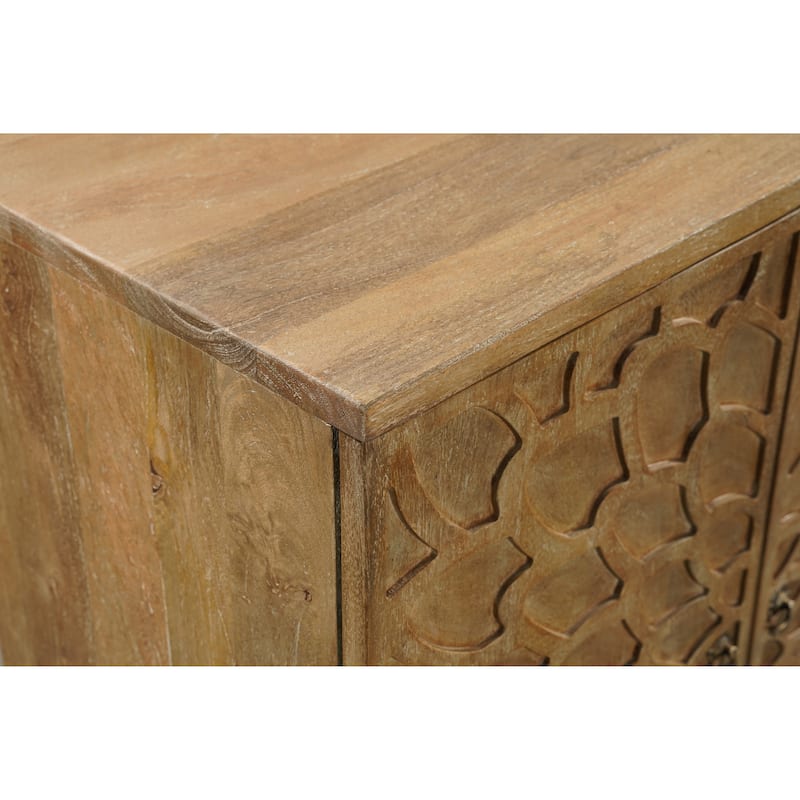 Ava 4-door Carved Solid Wood Sideboard