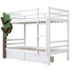 preview thumbnail 5 of 7, White Twin-over-Twin Bunk Bed with Tree Decor & Drawers