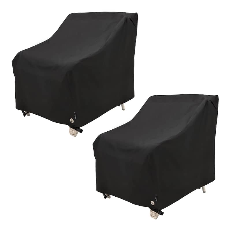 Modern Leisure® Black Diamond Patio Lounge/Club Chair Cover, Waterproof, 35"L x 38"W x 31"H, Black, 2 Pack