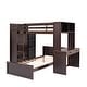 preview thumbnail 10 of 54, Multifunctional Design Loft Bed with Ladder, Wardrobe, Desk and Bookshelves, Full size