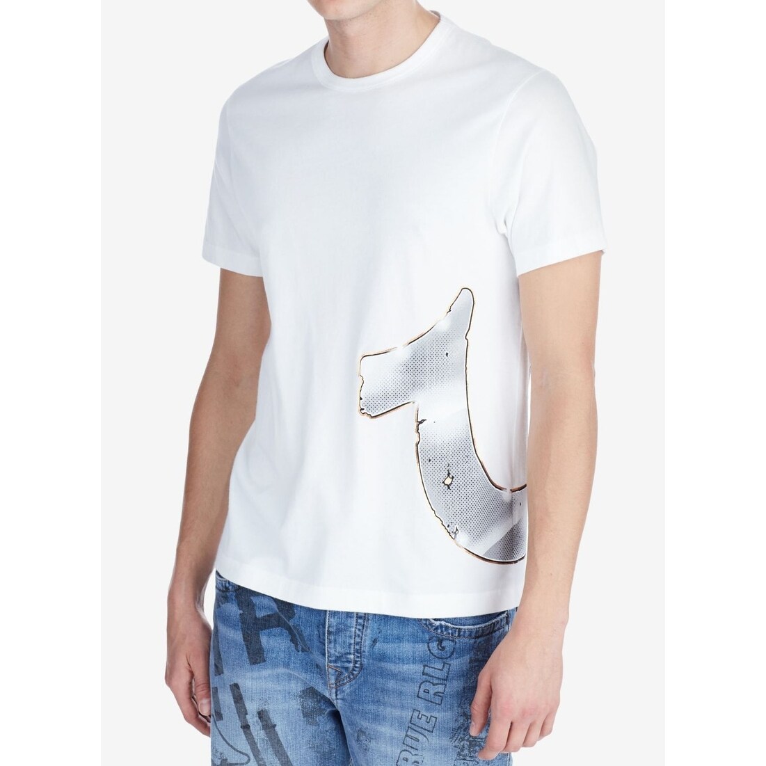 true religion white button up shirt