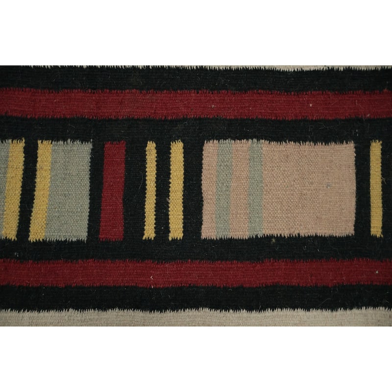 Hand Woven Oriental 100% Wool Carpet Southwestern Tribal Multi-Colored Kilim Area Rug - 10' 0'' X 9' 8''
