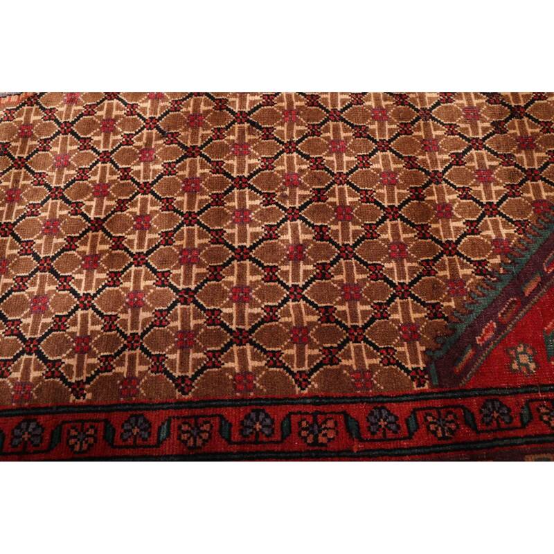ECARPETGALLERY Hand-knotted Anatolian Vintage Brown Wool Rug - 4'7 x 9'2