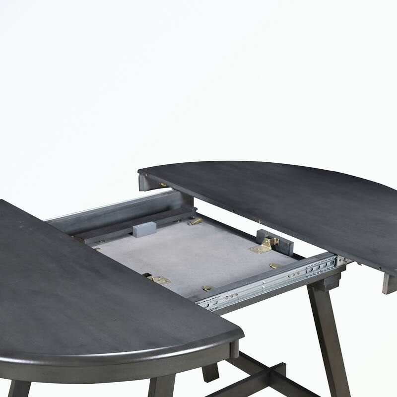 Round Extendable Wood Dining Table