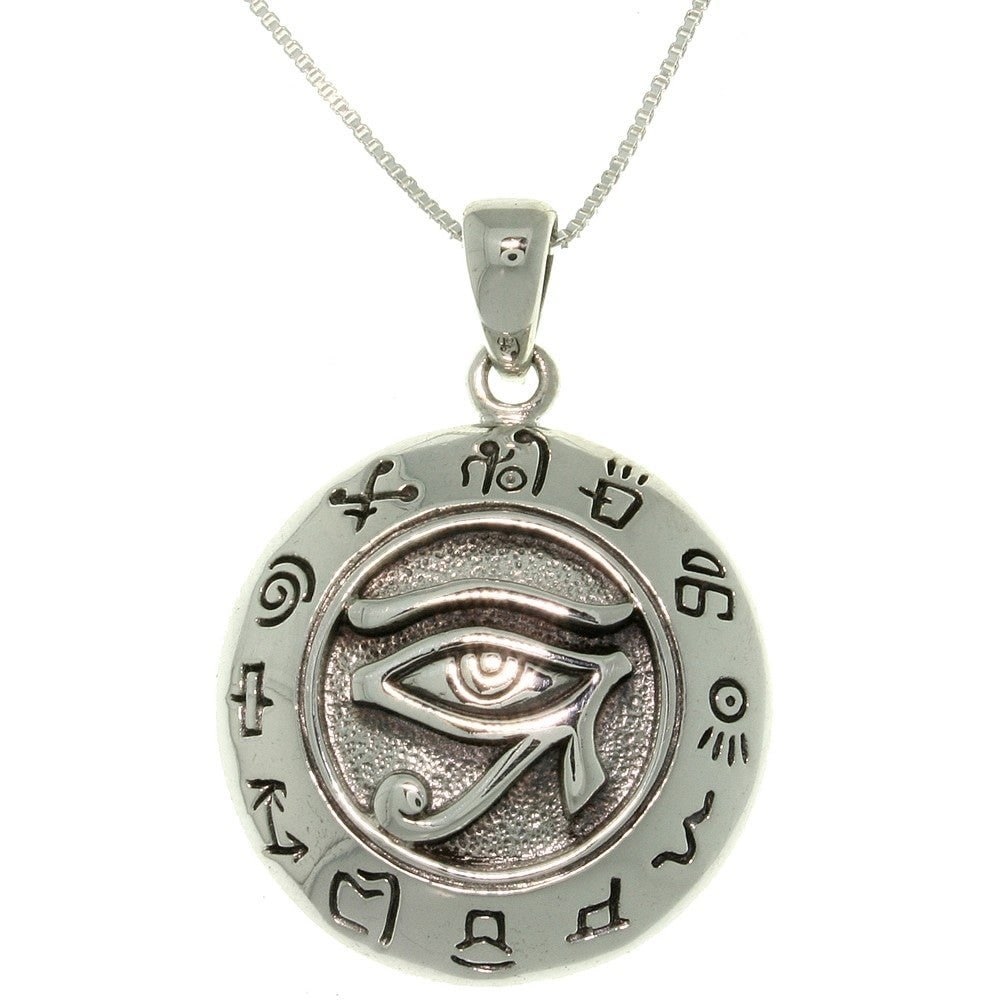 eye of horus silver necklace