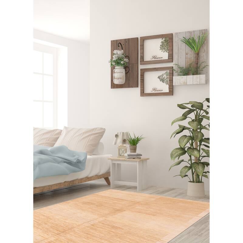 ECARPETGALLERY Hand-knotted Opulence Beige Wool Rug - 5'11 x 9'1