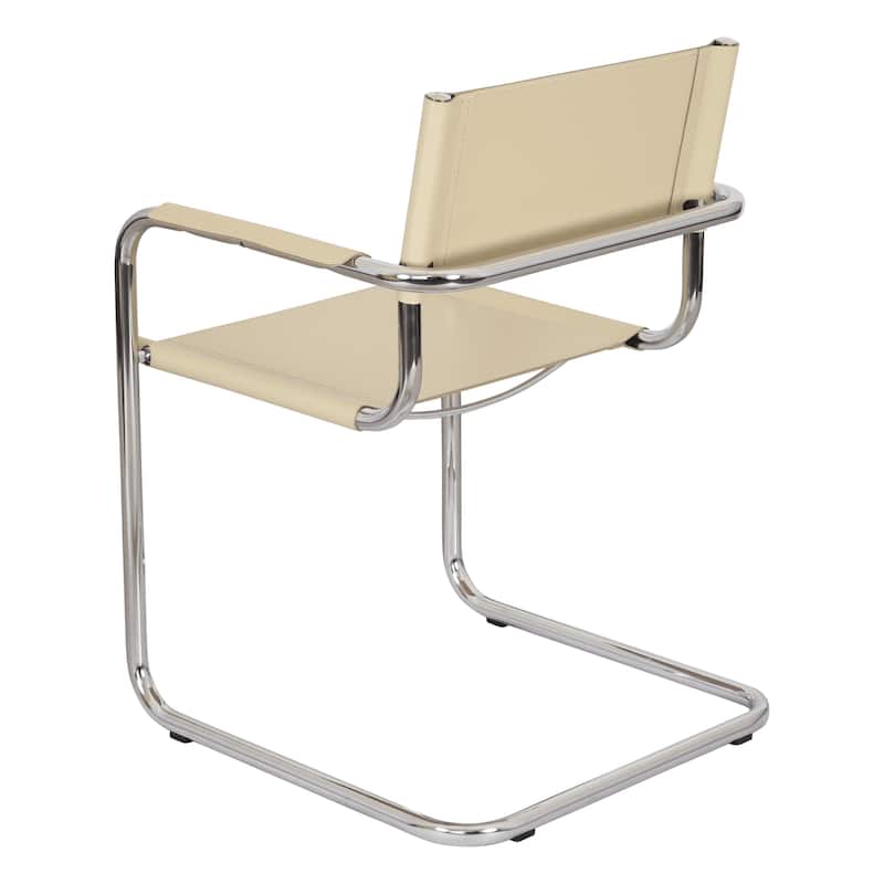 Breuer Chair Company Mart Stam Cantilever Armchair Arm Chair w/ Chrome Frame (Various Bonded Leather Colors)