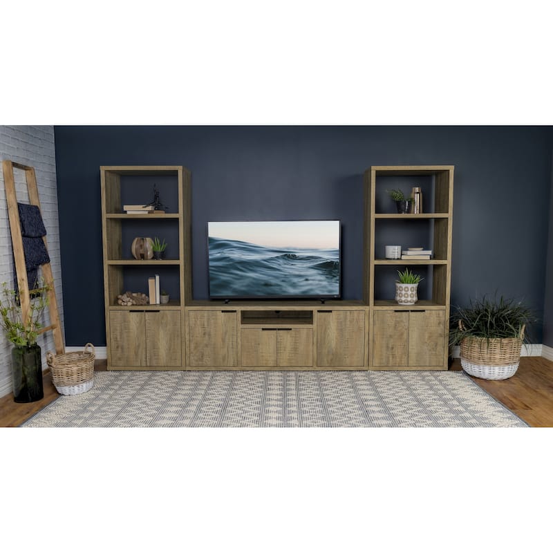 Starkey Mango 4-door TV Stand with Open Shelving