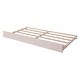 preview thumbnail 9 of 10, Teddy Fleece Twin Daybed Beige Sofa Bed Frame w/ Pull-out Trundle Bed