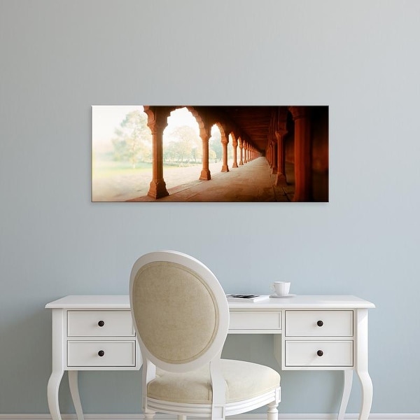Easy Art Prints Panoramic Images's 'Corridor of a fort, Agra Fort, Agra, Uttar Pradesh, India' Premium Canvas Art