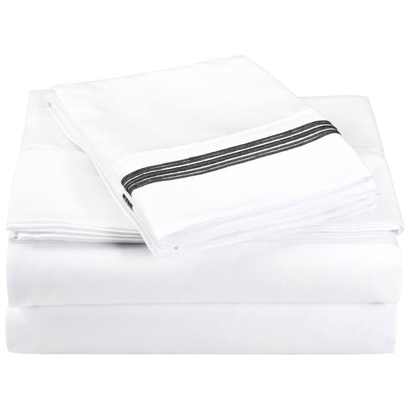 Superior Embroidered Microfiber Deep Pocket Bed Sheet Set