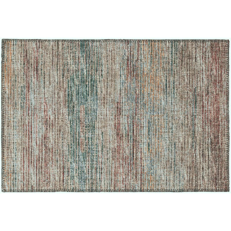 Indoor/ Outdoor Marston Dynamic Transitional Striped Washable Area Rug