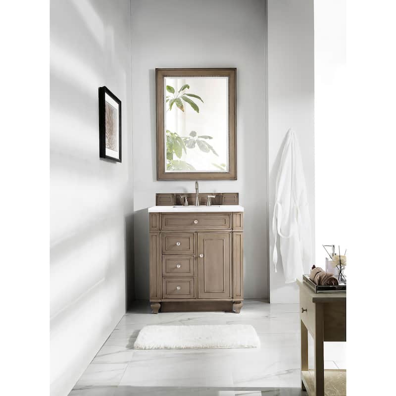 James Martin Vanities Bristol 30" Single Vanity, Whitewashed Walnut