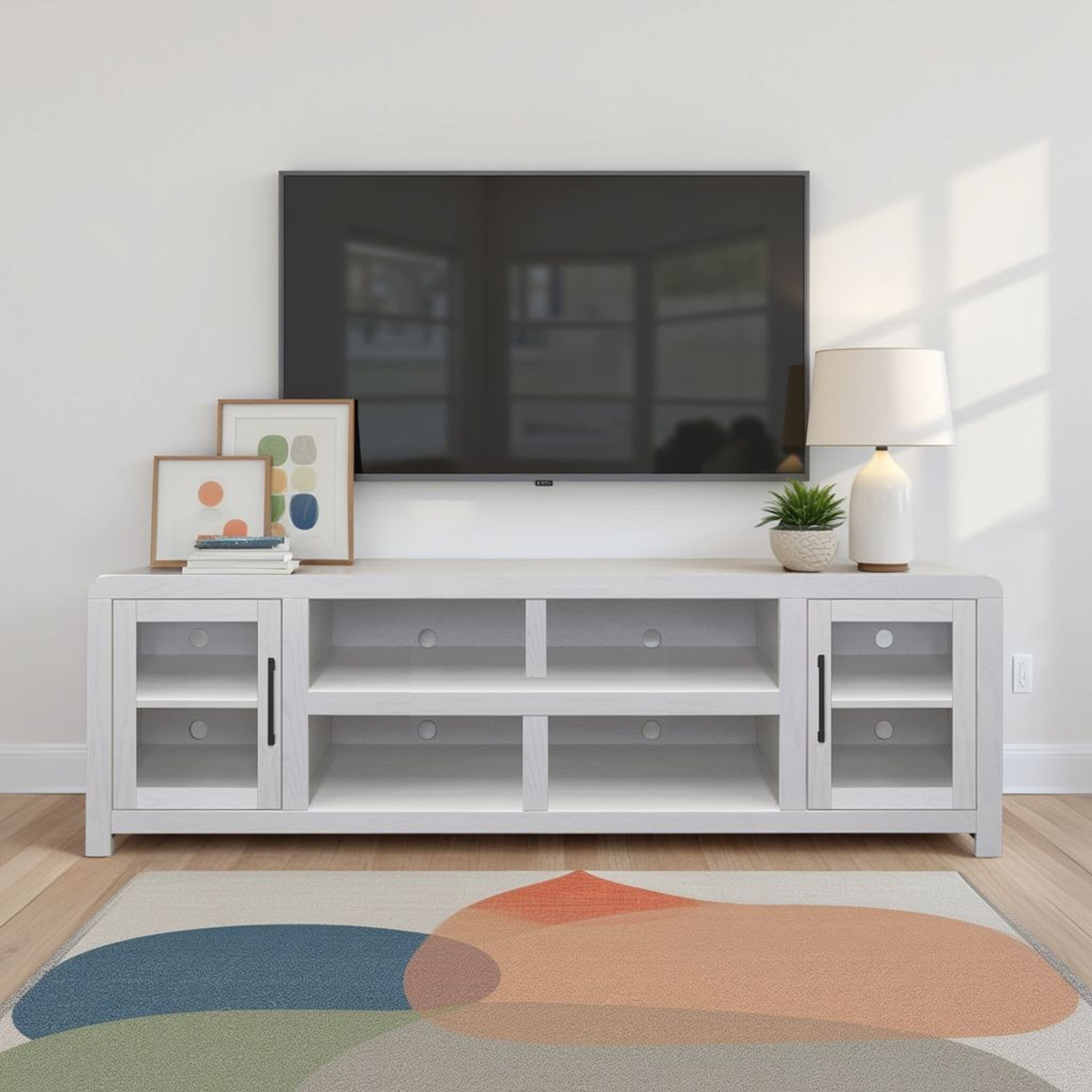 Bridgevine Home Haven 82 inch TV Stand, for TVs up to 90 inches