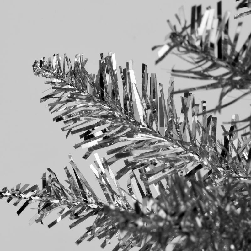 National Tree Company 6 ft. Silver Tinsel ree - 6 Foot