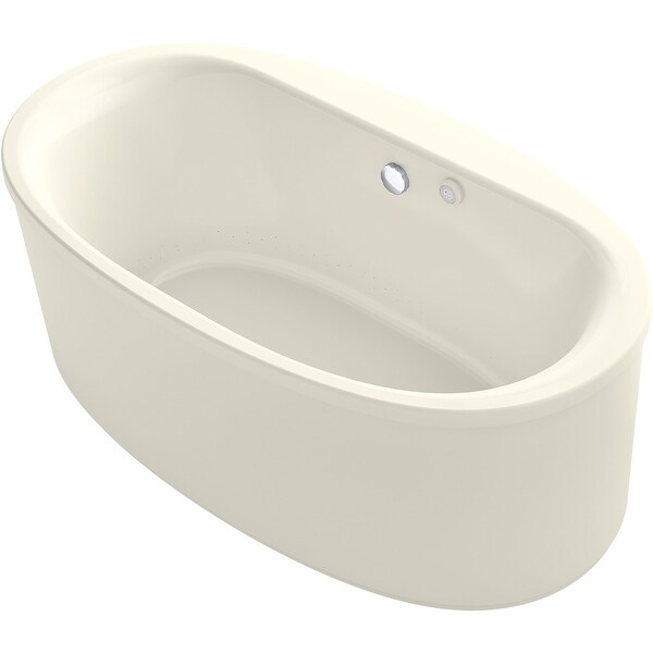 Kohler K-1966-GH Sunstruck 66" Free Standing Acrylic Air Tub with Center Drain and Overflow - White