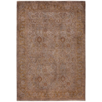 Overdyed One-of-a-Kind Hand-Knotted Area Rug - Beige - 4' 2" x 6' 1"