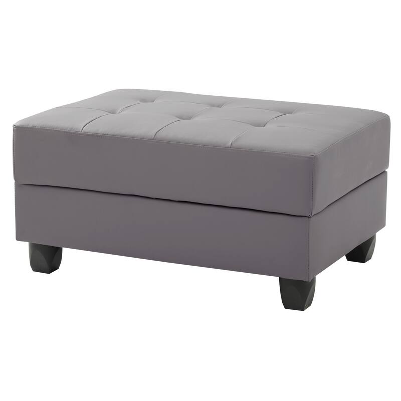 Nyla Faux Leather Ottoman