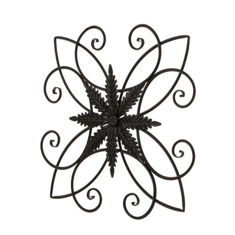 Glitzhome 20"L/ 23.5"L Traditional Iron Scroll Garden/Home Wall Decor