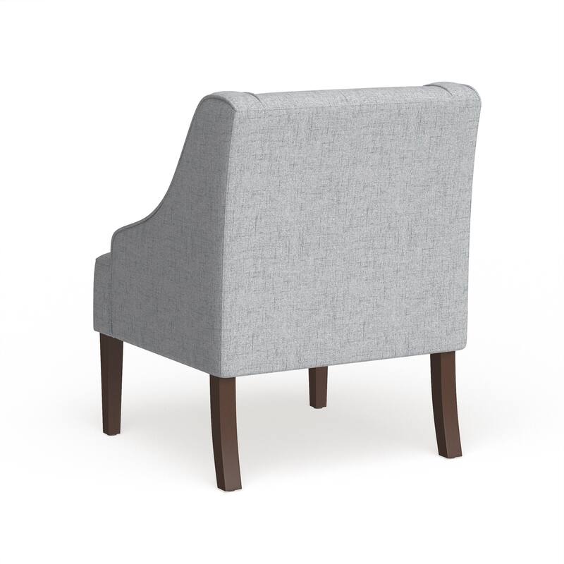 Porch & Den Lyric Light Blue Swoop Arm Accent Chair