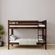 preview thumbnail 2 of 8, Meble Furniture Olivia Bunk Bed (80"W x 61"H) - Modern Kids Twin Over Twin Walnut
