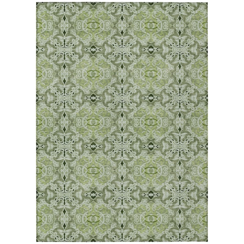 Machine Washable Indoor/ Outdoor Chantille Traditional Medallions Rug